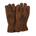Brown Suede Cowhide Leather Gloves